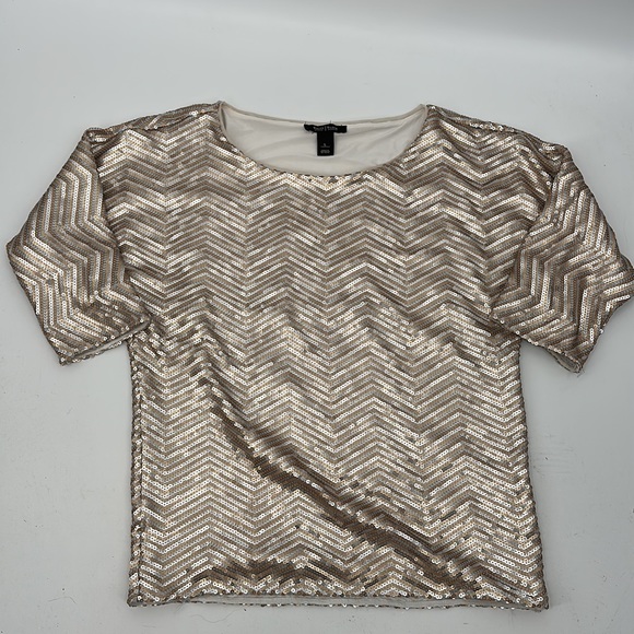 White House Black Market top sequin size large - Picture 2 of 6